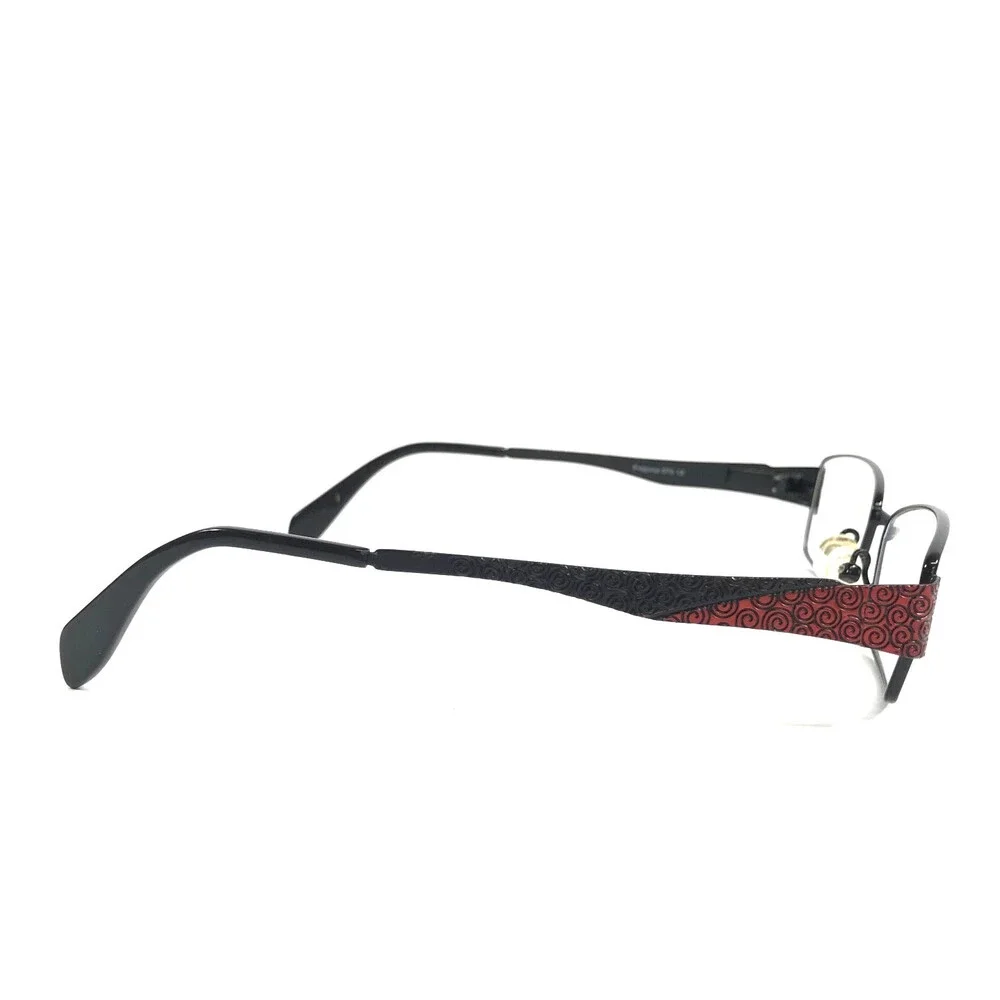 Fregossi Eyeglasses Frames 570 DO Burgundy Black Rectangle Wire Rim 54-19-135